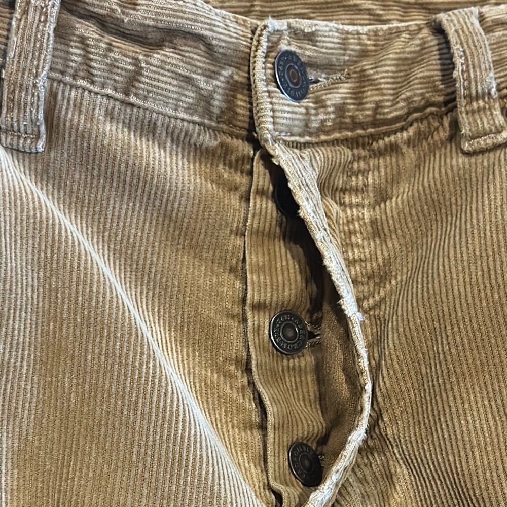 Abercrombie & Fitch. Corduroy Men’s Pants in light Brown/tan Button fly boot cut - Picture 10 of 13